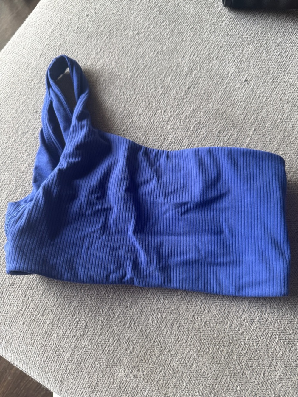 lululemon athletica One-Shoulder Ribbed Sports Bra in Royal Blue